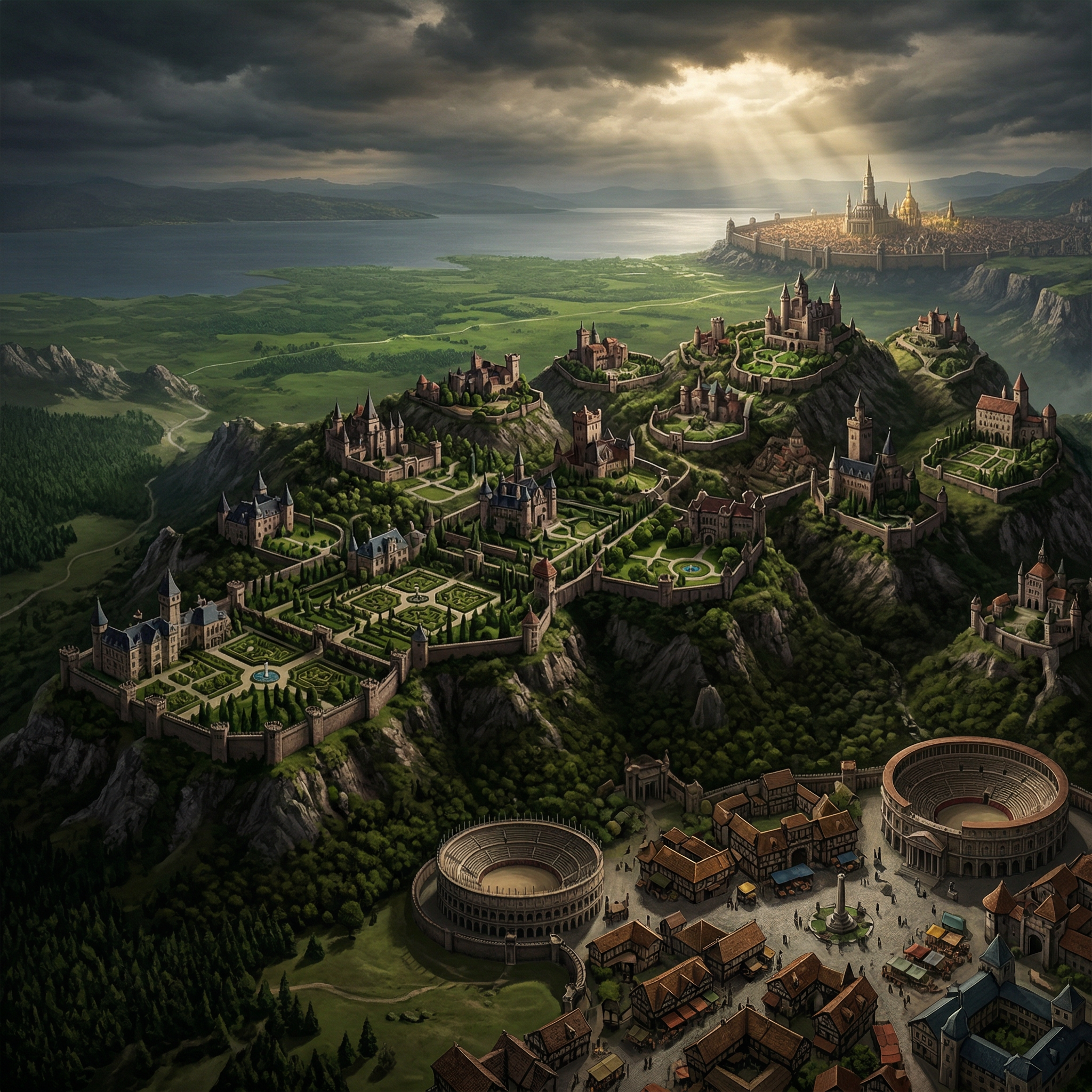 Hill of Lords, a noble ridge with villa arenas overlooking greater Menfelled.