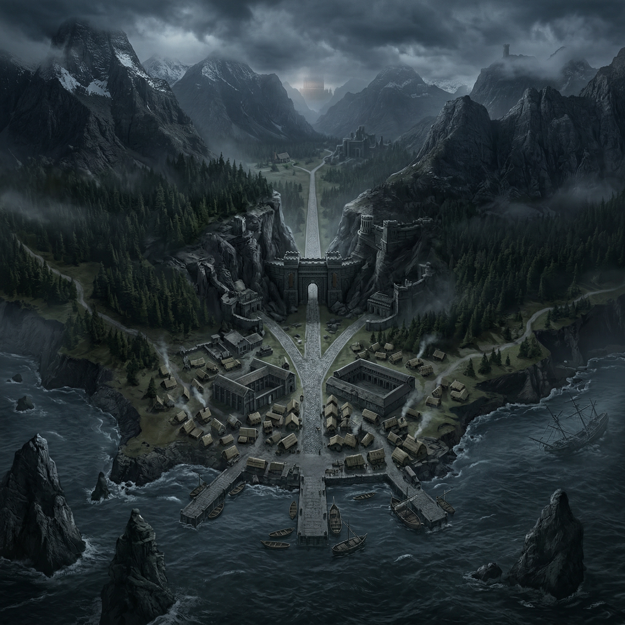 Leonid's Pass, a mountain gate harbor and starting arena for new banners in Menfelled.