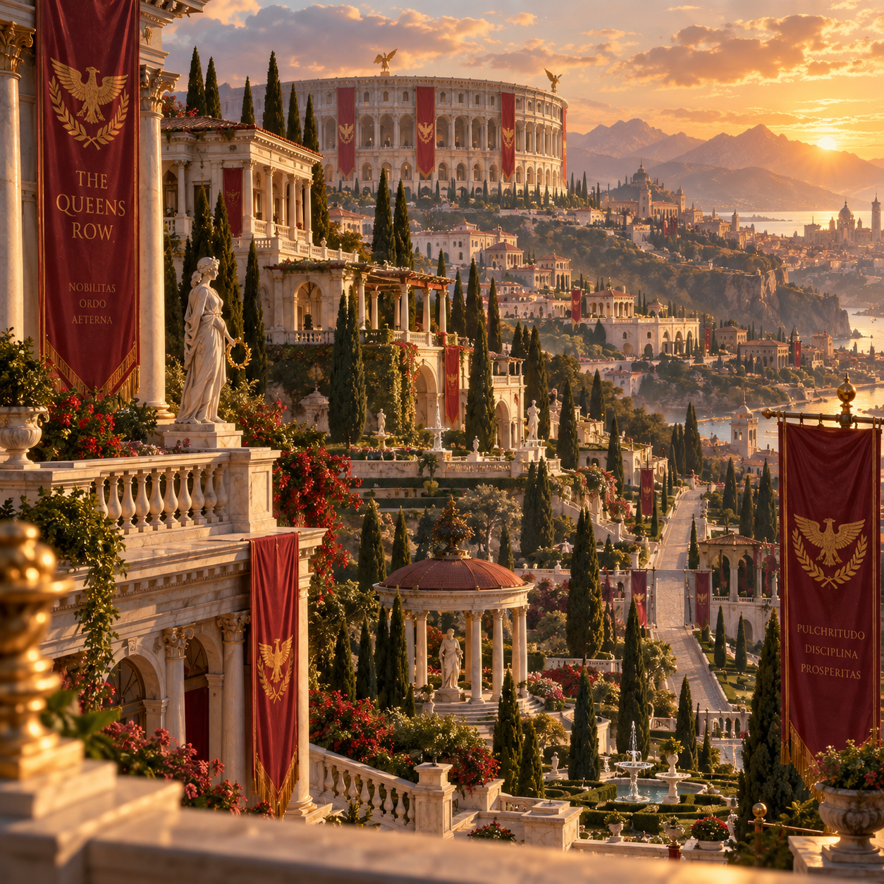The Queens Row location art.