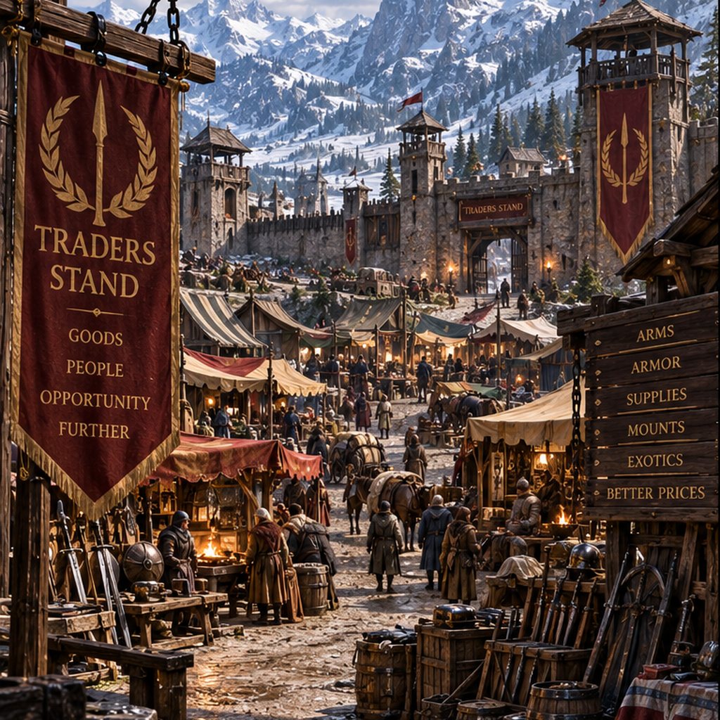 Traders Stand location art.